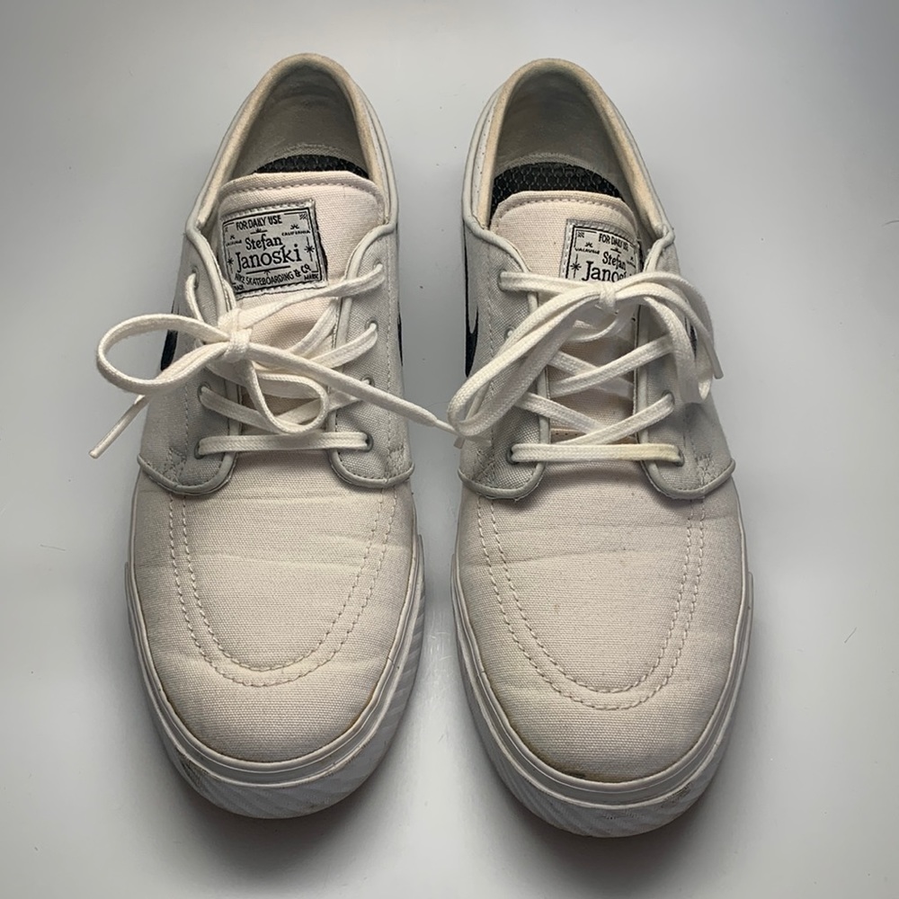 Nike SB Stefan Janowski White Canvas Sneakers